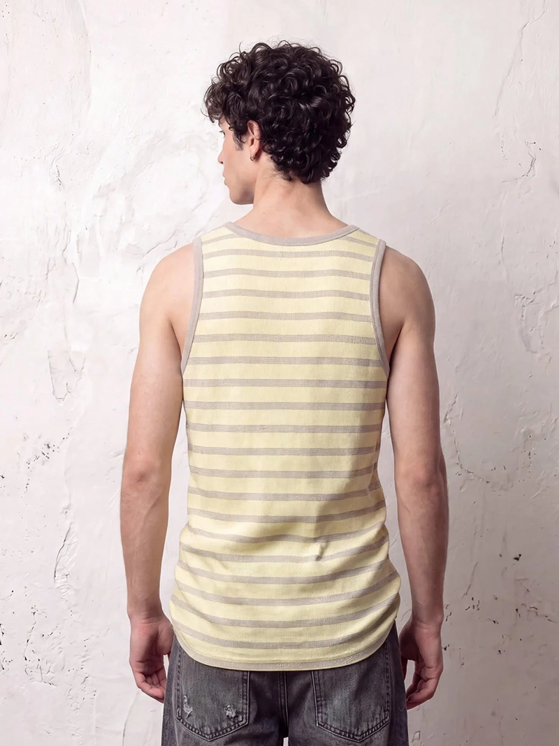 POLERA HOMBRE INDEX ALGODÓN SIN MANGAS RAYADA - 2
