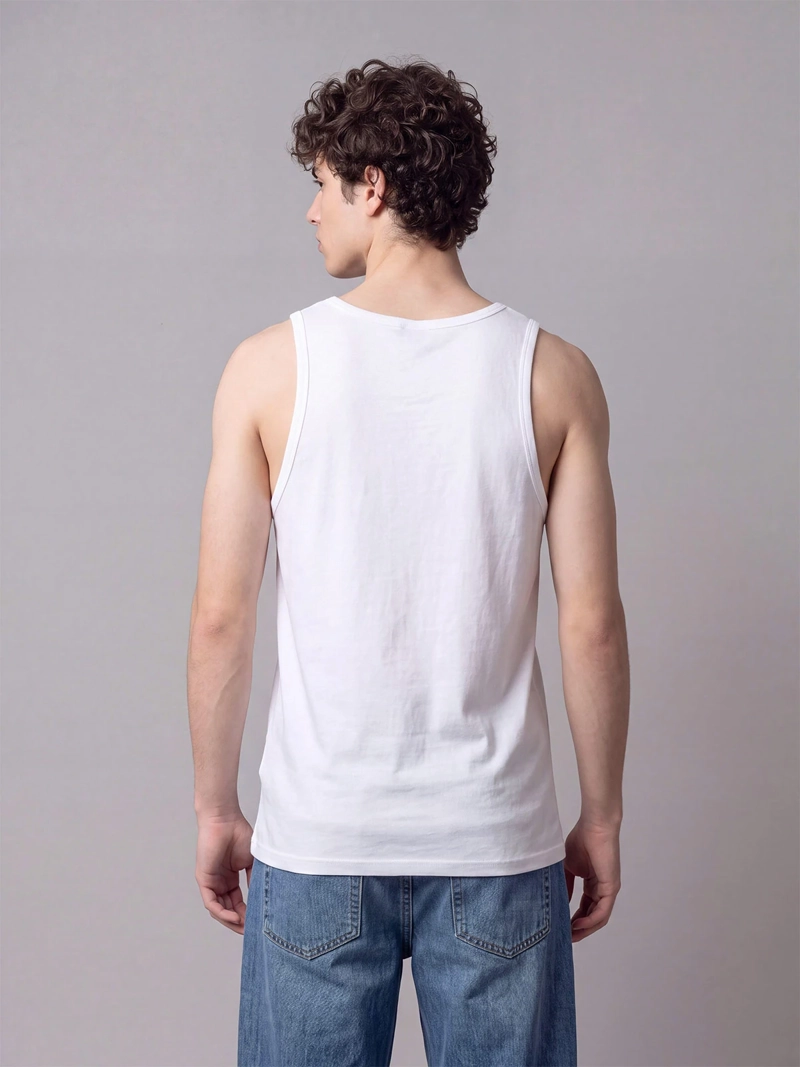 POLERA HOMBRE INDEX ALGODÓN SIN MANGAS RAYADA - 2