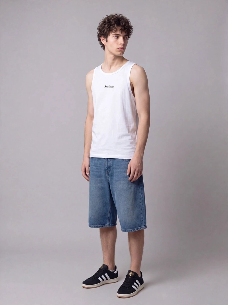 POLERA HOMBRE INDEX ALGODÓN SIN MANGAS RAYADA - 5