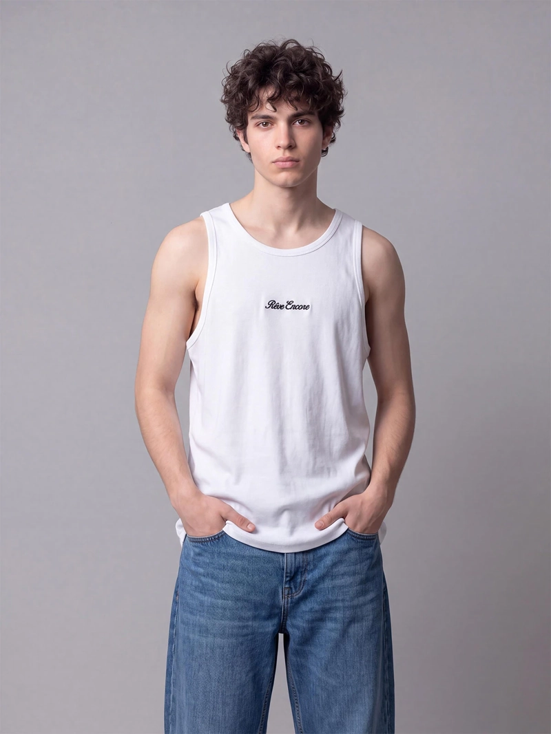 POLERA HOMBRE INDEX ALGODÓN SIN MANGAS RAYADA