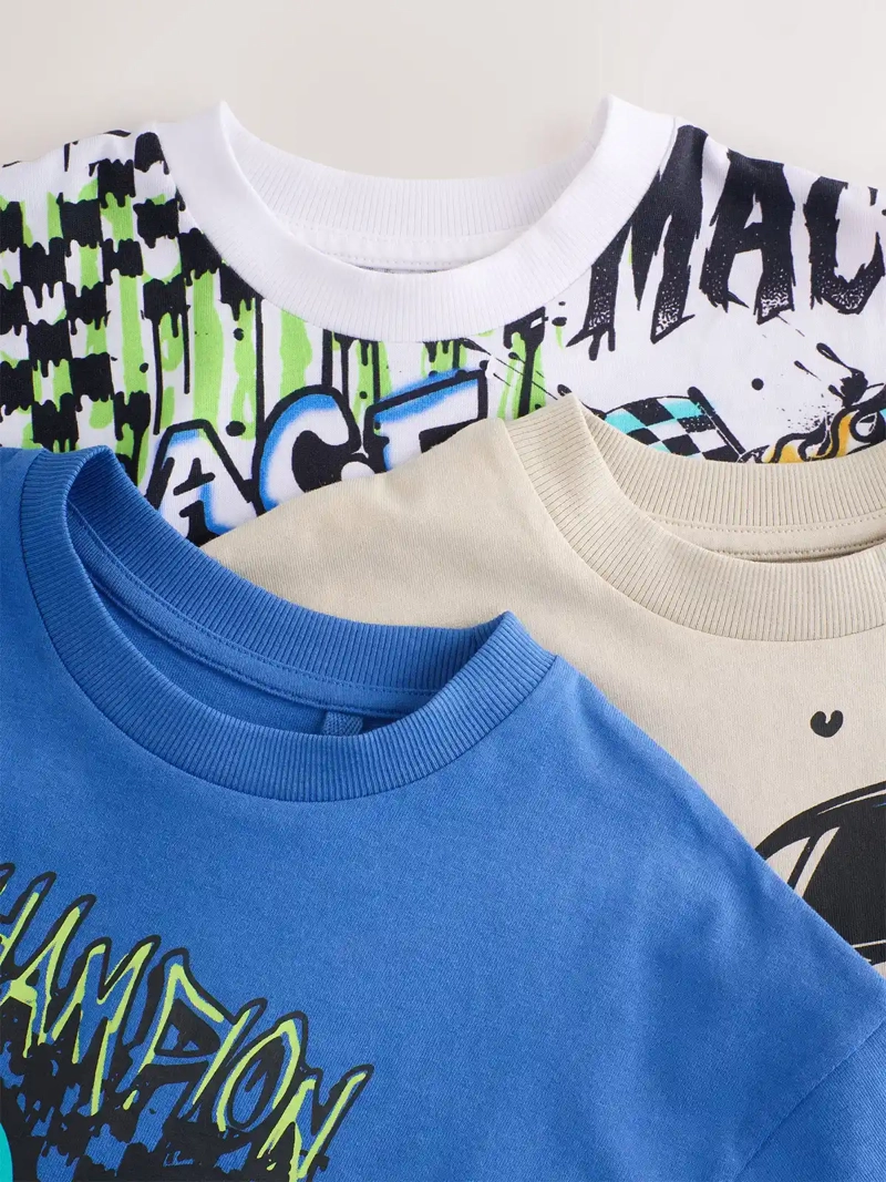 POLERA NIÑO NEXT MANGA CORTA ALGODÓN - 3
