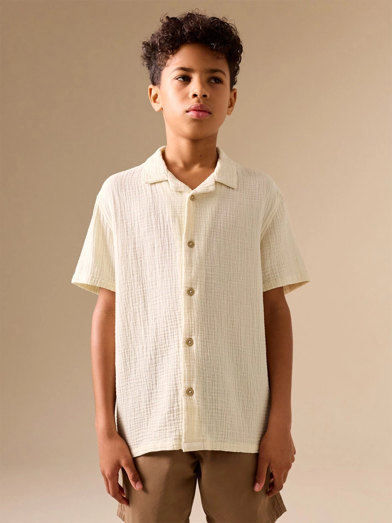 CAMISA NIÑO NEXT MANGA LARGA ALGODÓN