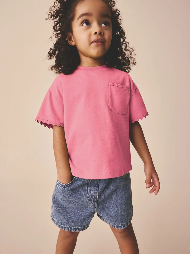 POLERA NIÑA NEXT MANGA CORTA ALGODÓN