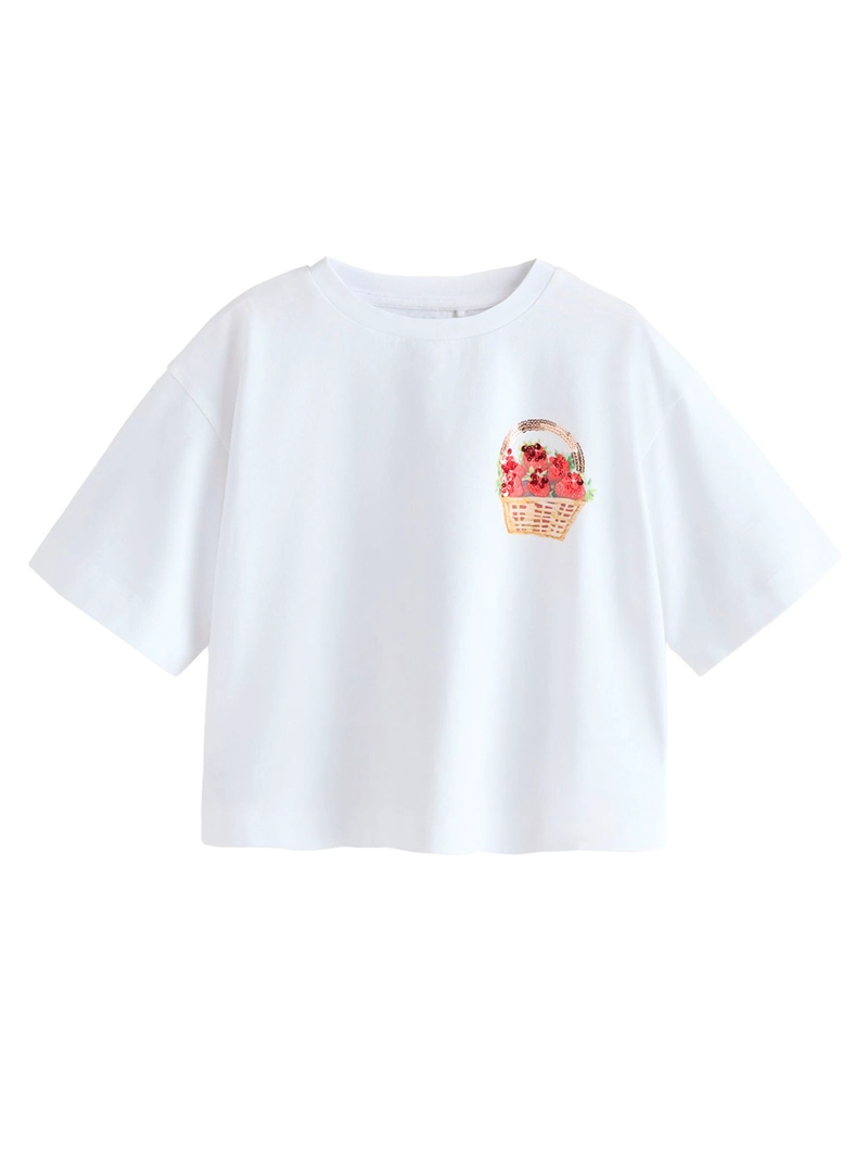 POLERA NIÑA NEXT ALGODÓN MANGA CORTA