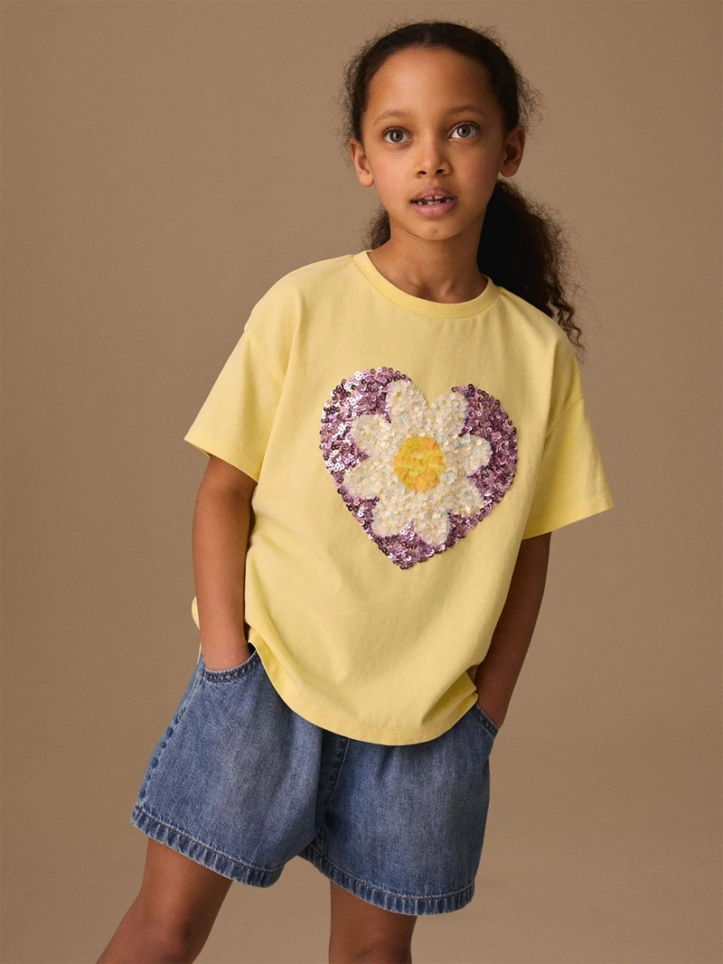 POLERA NIÑA NEXT MANGA CORTA ALGODÓN