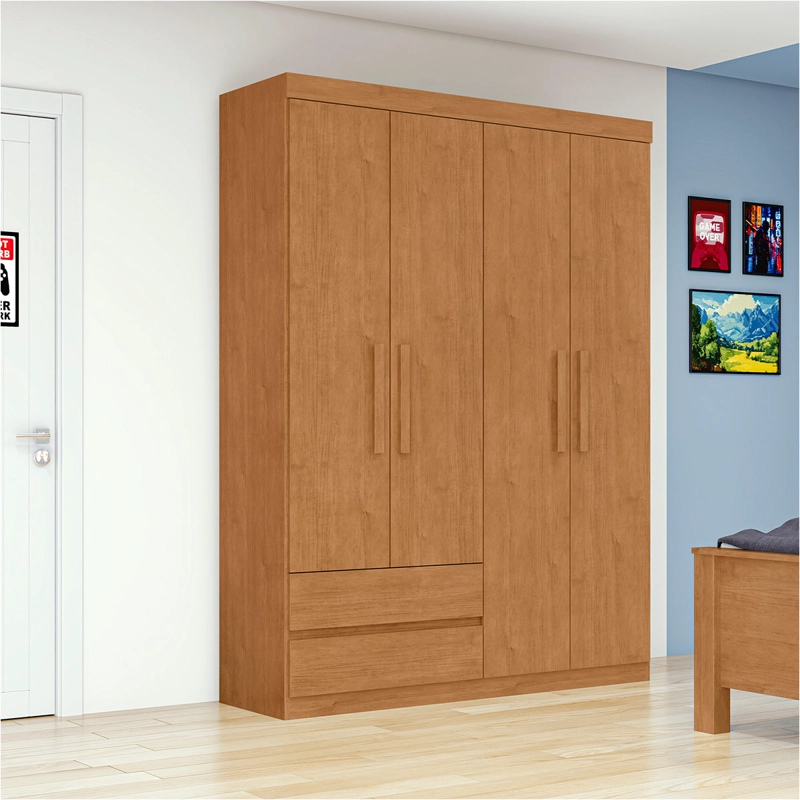 CLOSET DI PORETTI DESIGN ZEUS 4 PUERTAS 2 CAJONES CAFÉ - 1