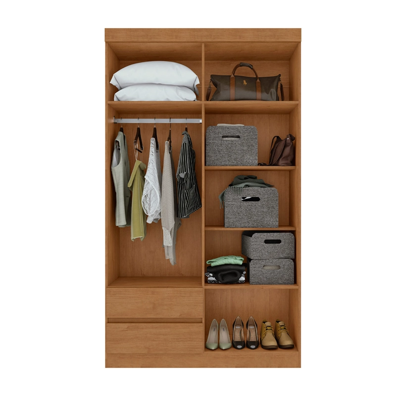 CLOSET DI PORETTI DESIGN ZEUS 4 PUERTAS 2 CAJONES CAFÉ - 3