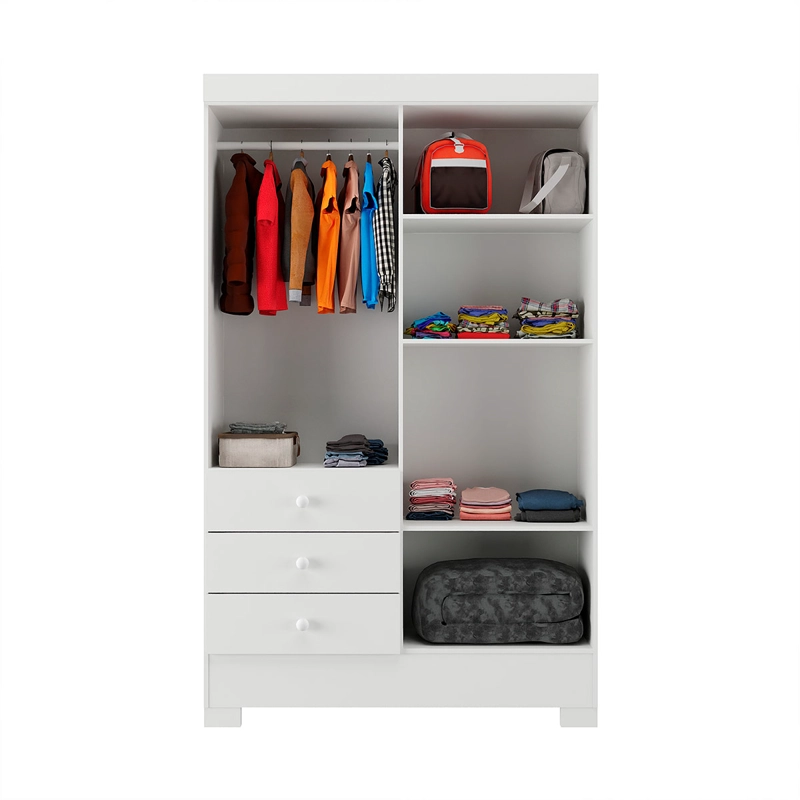 CLOSET DI PORETTI DESIGN CIRANDA 4 PUERTAS 3 CAJONES BLANCO - 2