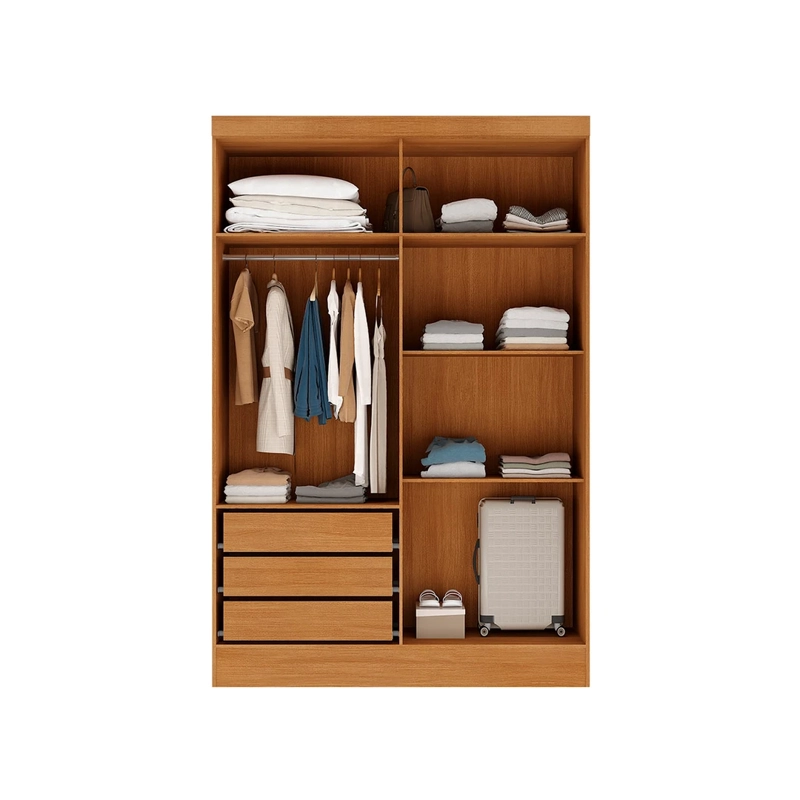 CLOSET DI PORETTI DESIGN NEW CRETA 4 PUERTAS 3 CAJONES CAFÉ - 2