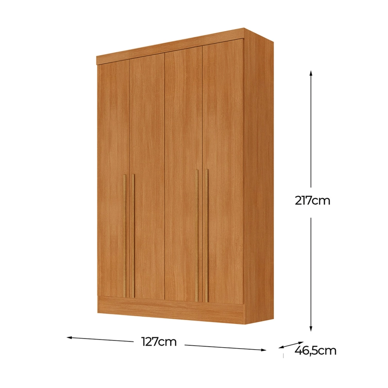 CLOSET DI PORETTI DESIGN NEW CRETA 4 PUERTAS 3 CAJONES CAFÉ - 3