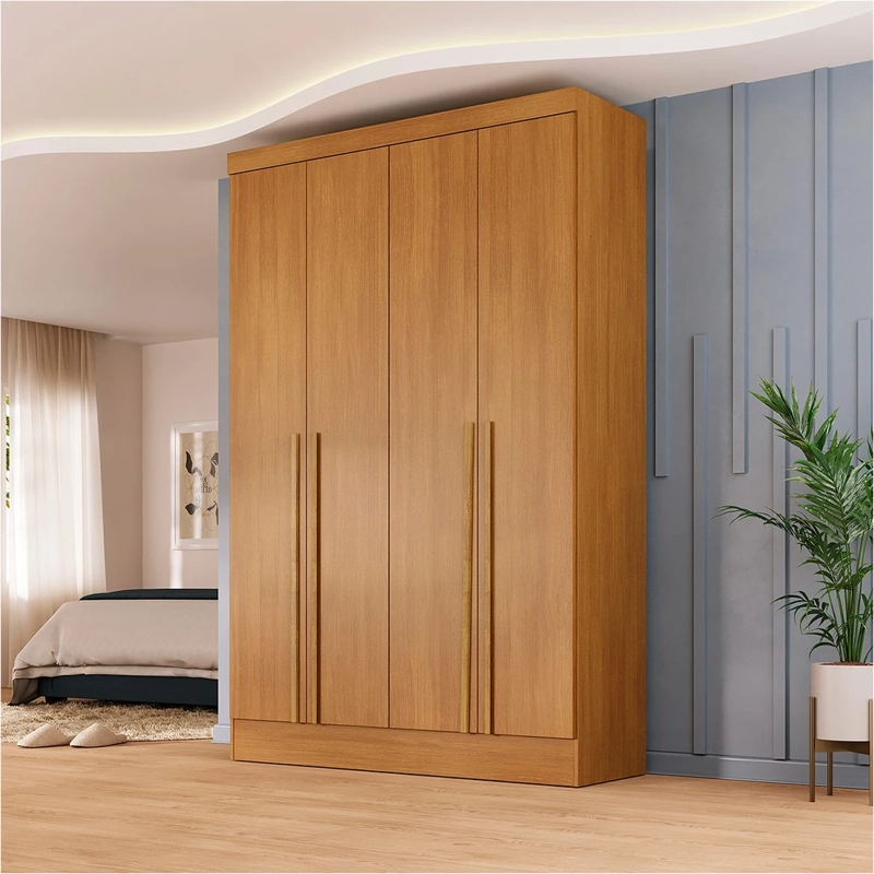 CLOSET DI PORETTI DESIGN NEW CRETA 4 PUERTAS 3 CAJONES CAFÉ - 4