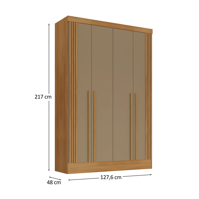CLOSET DI PORETTI DESIGN NEW FUJI 4 PUERTAS 3 CAJONES CAFÉ - 3