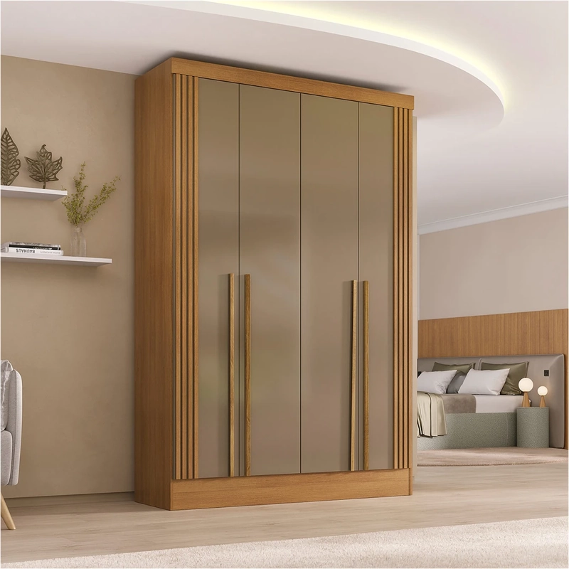 CLOSET DI PORETTI DESIGN NEW FUJI 4 PUERTAS 3 CAJONES CAFÉ - 4