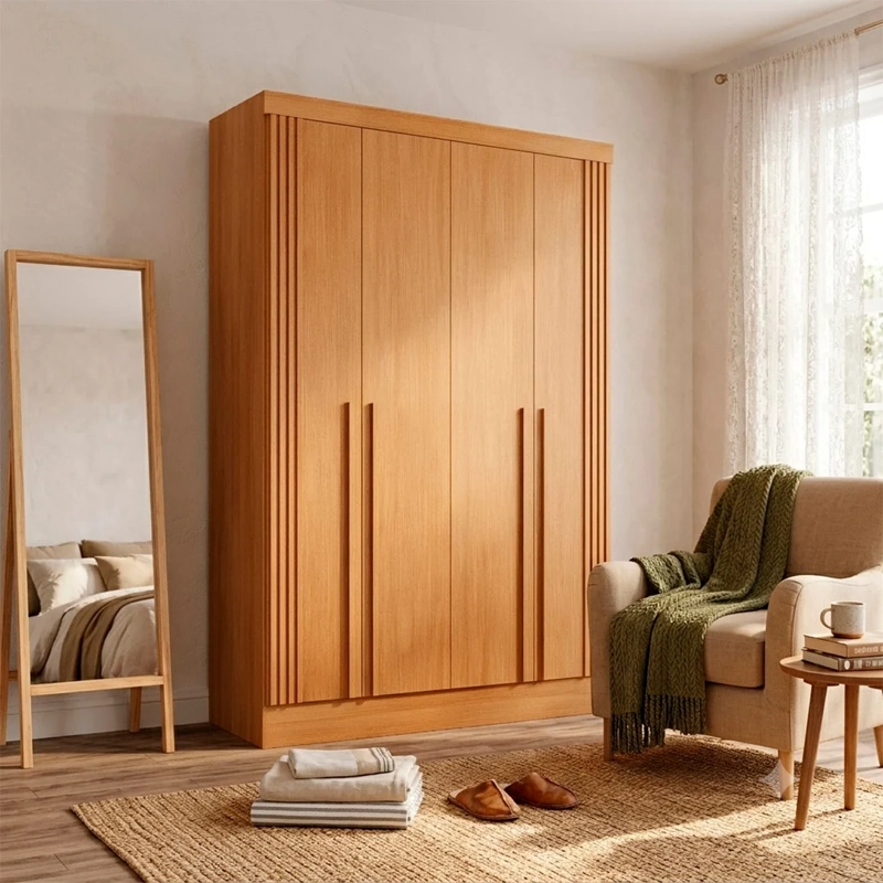 CLOSET DI PORETTI DESIGN NEW FUJI 4 PUERTAS 3 CAJONES CAFÉ - 4
