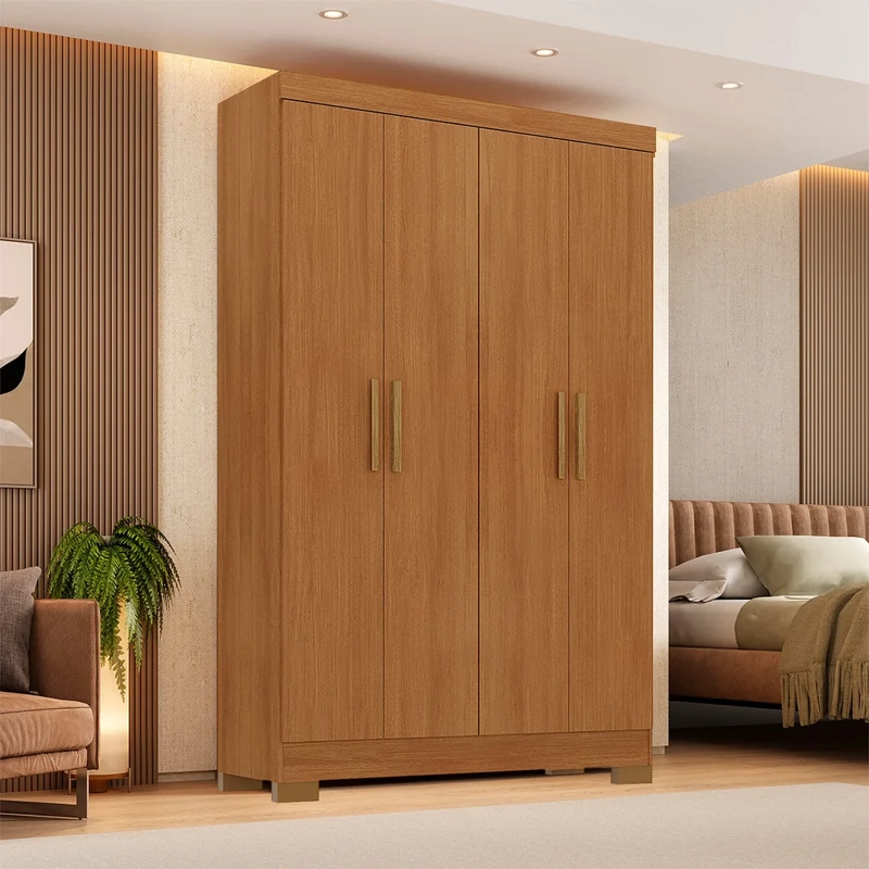 CLOSET DI PORETTI DESIGN VIENA 4 PUERTAS 3 CAJONES CAFÉ - 4