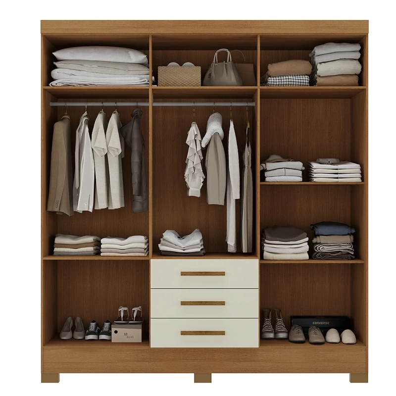 CLOSET DI PORETTI DESIGN ITACARE 6 PUERTAS 3 CAJONES CAFÉ - 2
