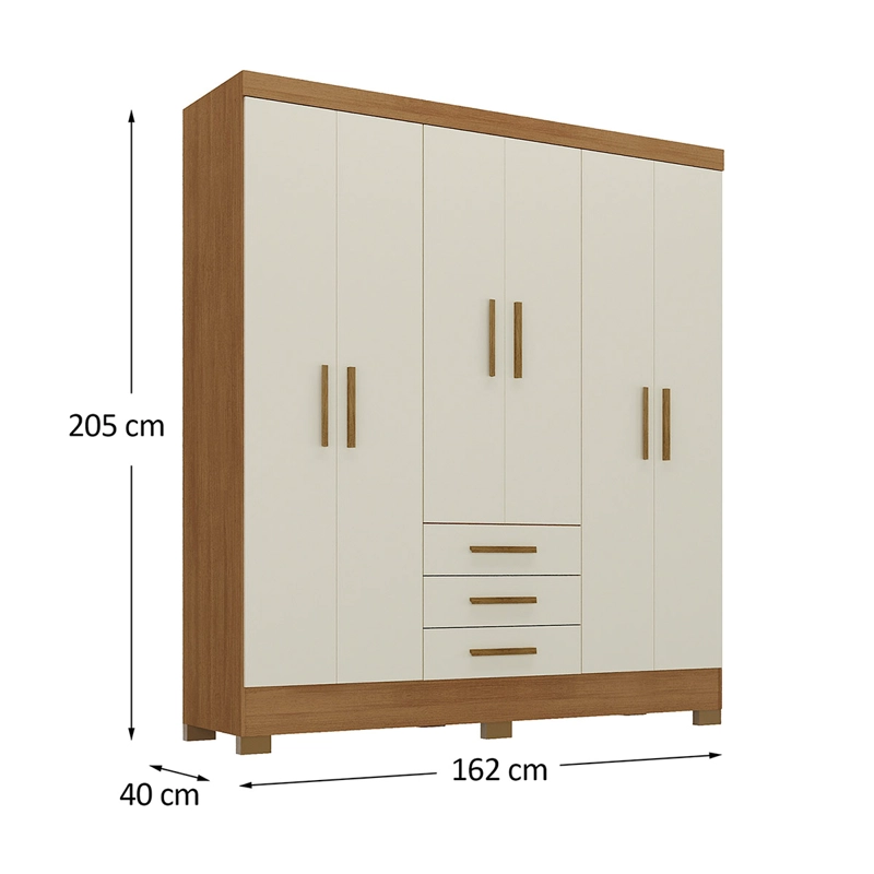 CLOSET DI PORETTI DESIGN ITACARE 6 PUERTAS 3 CAJONES CAFÉ - 3