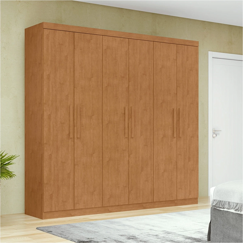 CLOSET DI PORETTI DESIGN JAZZ 6 PUERTAS 3 CAJONES CAFÉ - 7