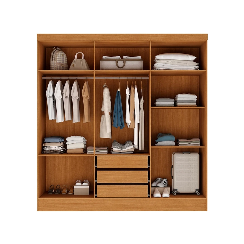 CLOSET DI PORETTI DESIGN NEW BALI 6 PUERTAS 3 CAJONES CAFÉ - 2
