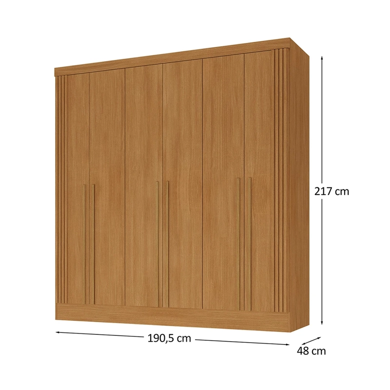 CLOSET DI PORETTI DESIGN NEW BALI 6 PUERTAS 3 CAJONES CAFÉ - 3