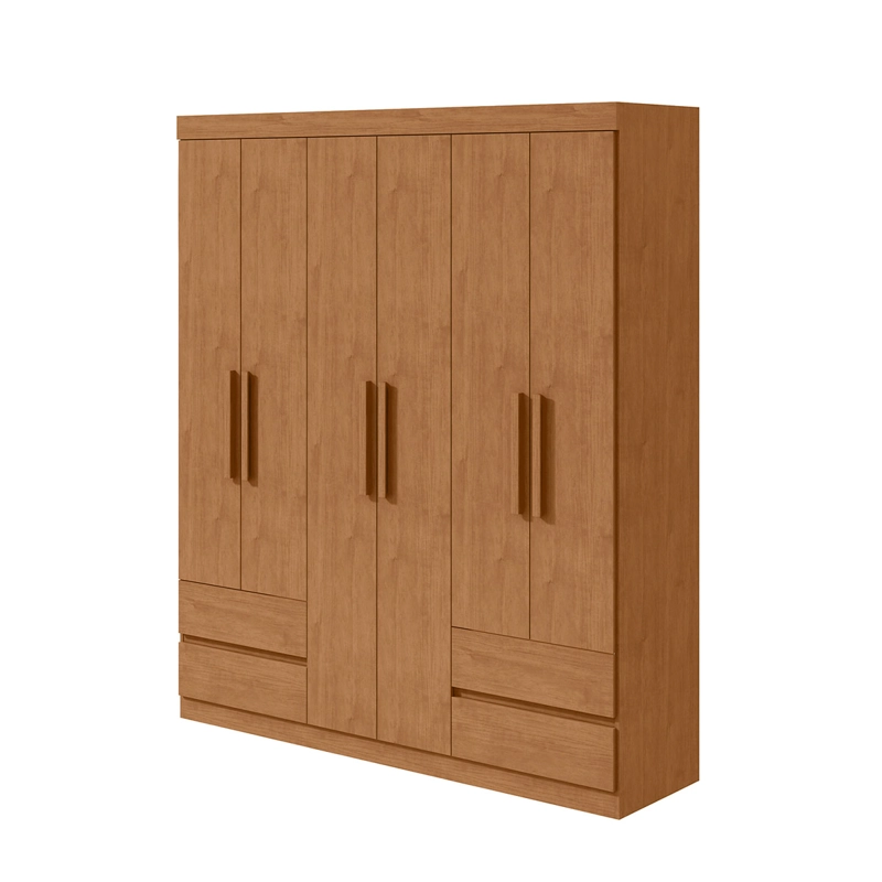 CLOSET DI PORETTI DESIGN ZEUS 6 PUERTAS 4 CAJONES CAFÉ - 1