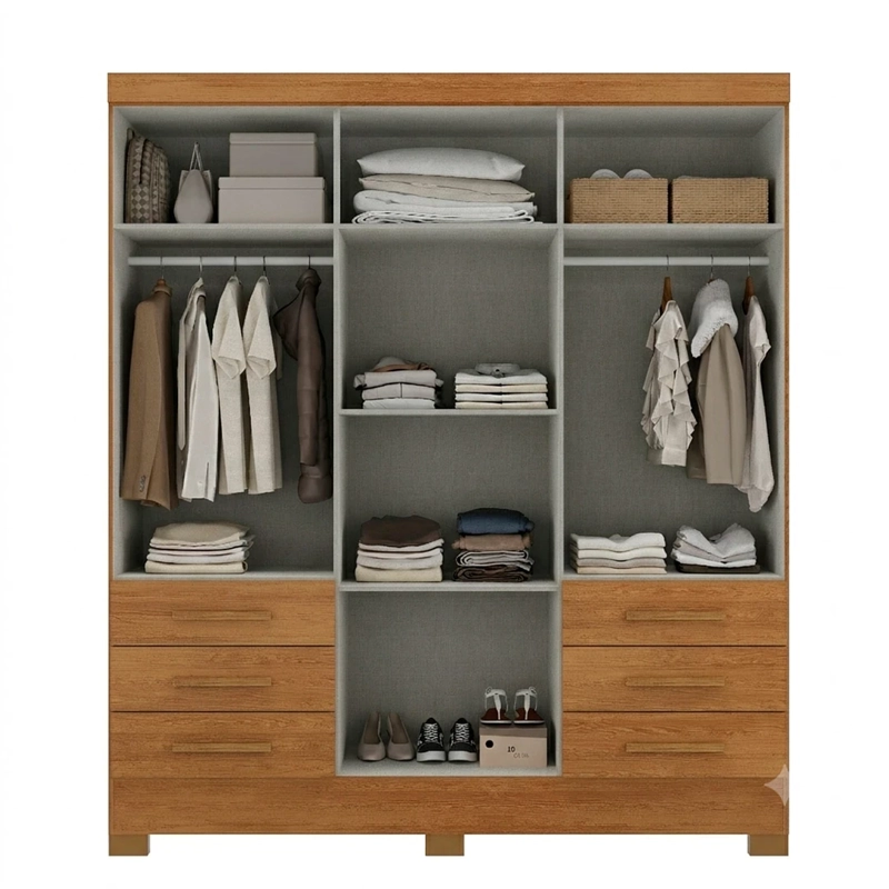 CLOSET DI PORETTI DESIGN PARÍS 6 PUERTAS 6 CAJONES CAFÉ - 2