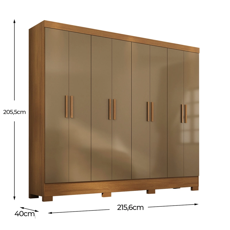CLOSET DI PORETTI DESIGN ANDORRA 8 PUERTAS 4 CAJONES CAFÉ - 3