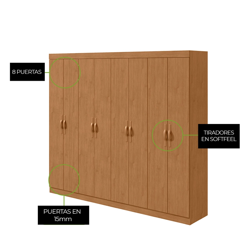 CLOSET DI PORETTI DESIGN SERENATA 8 PUERTAS 6 CAJONES - 3