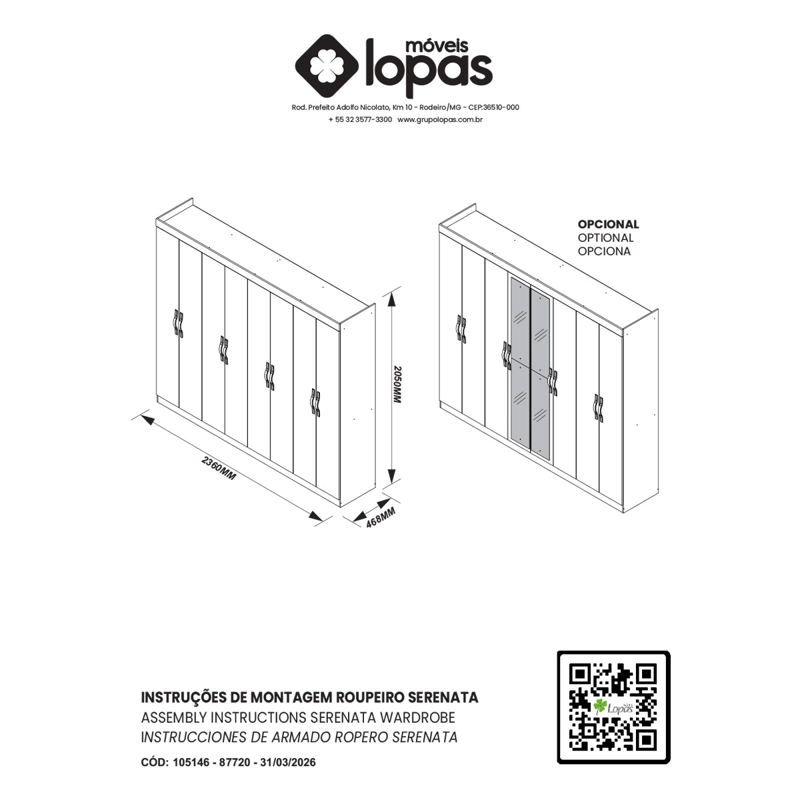 CLOSET DI PORETTI DESIGN SERENATA 8 PUERTAS 6 CAJONES - 7