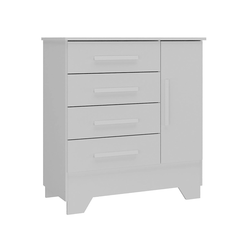 CÓMODA DI PORETTI DESIGN CATAVENTO 1 PUERTA 4 CAJONES BLANCO