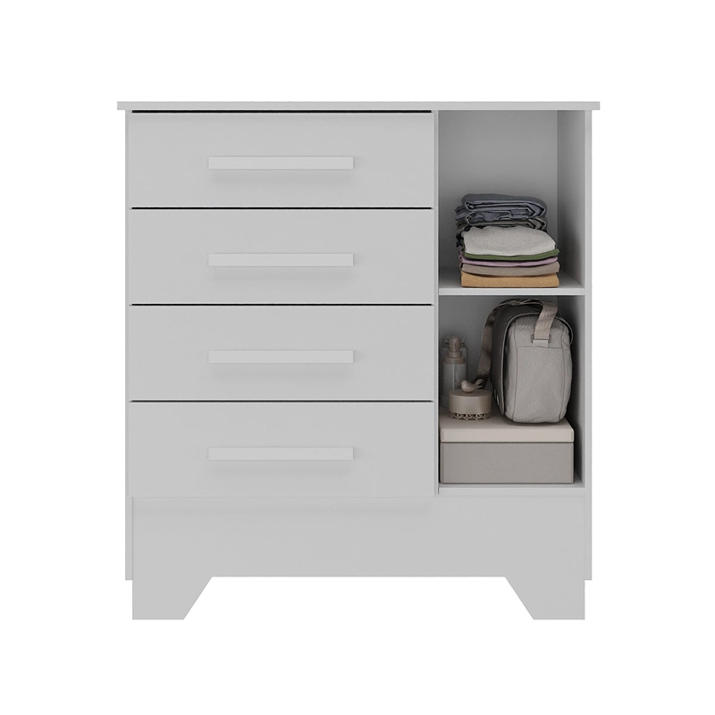 CÓMODA DI PORETTI DESIGN CATAVENTO 1 PUERTA 4 CAJONES BLANCO - 2