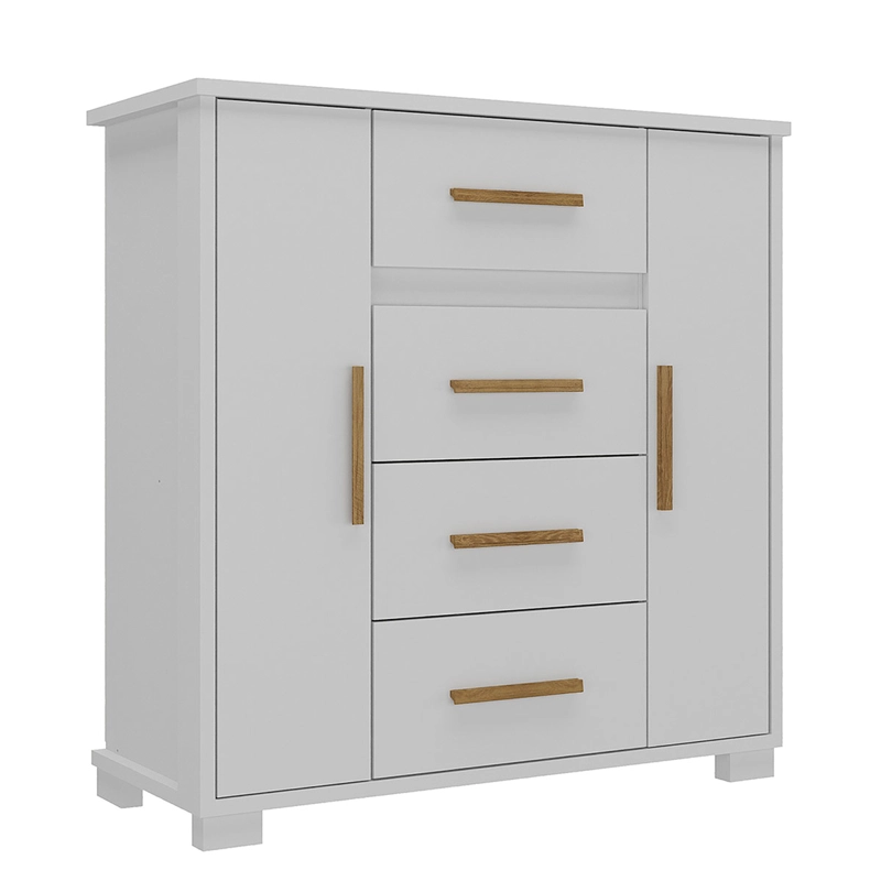 CÓMODA DI PORETTI DESIGN KYRA 2 PUERTA 4 CAJONES BLANCO