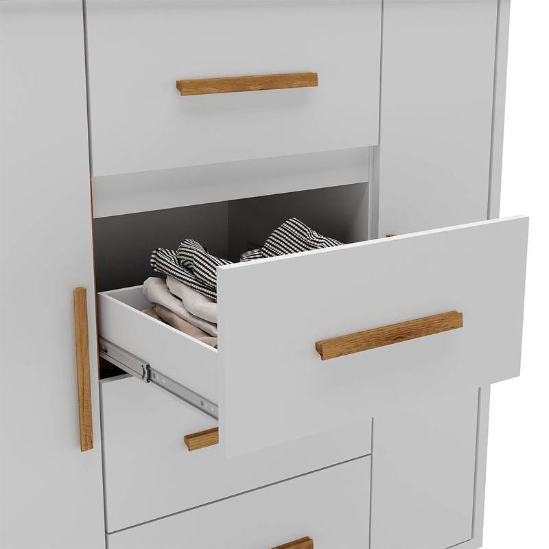 CÓMODA DI PORETTI DESIGN KYRA 2 PUERTA 4 CAJONES BLANCO - 4