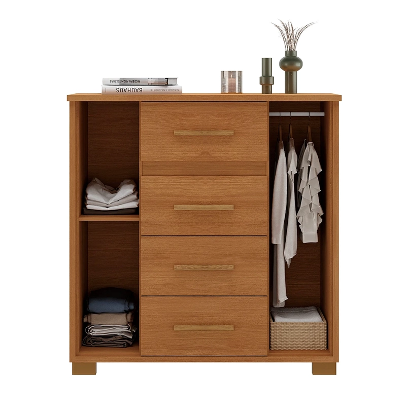 CÓMODA DI PORETTI DESIGN KYRA 2 PUERTA 4 CAJONES CAFÉ - 2