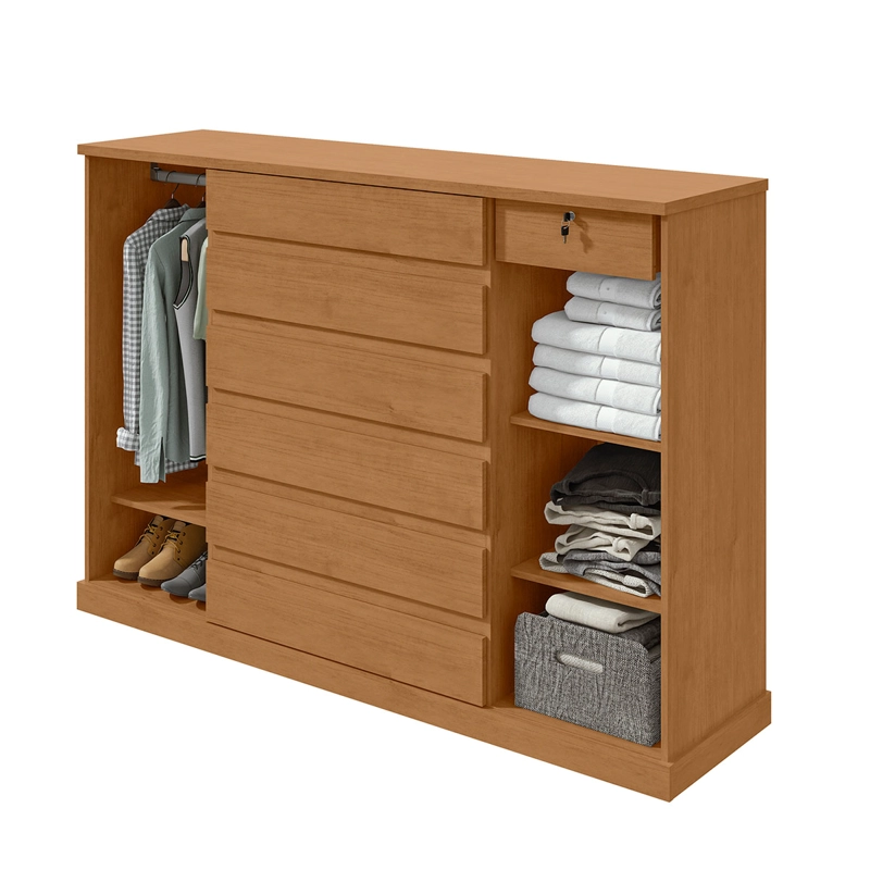 CÓMODA DI PORETTI DESIGN VEDRA 2 PUERTAS 7 CAJONES CAFÉ - 3