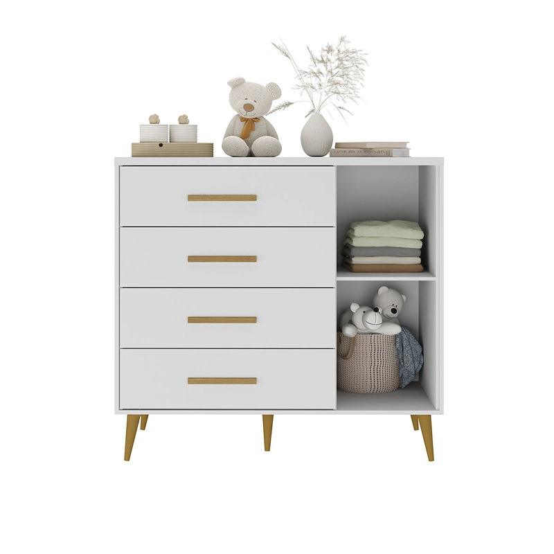 CÓMODA DI PORETTI DESIGN KIDS 1 PUERTA 4 CAJONES BLANCO - 2