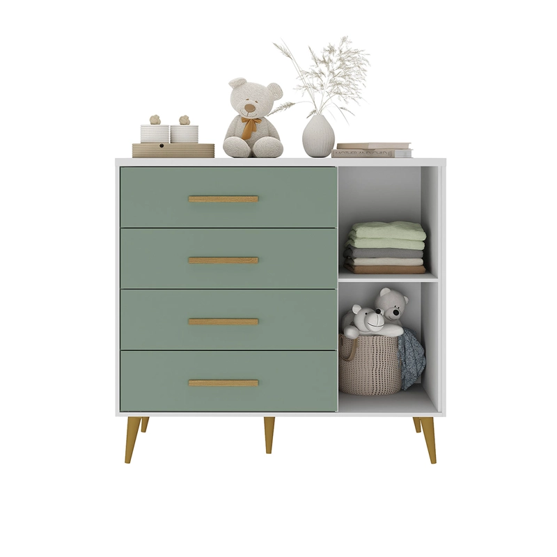 CÓMODA DI PORETTI DESIGN KIDS 1 PUERTA 4 CAJONES VERDE - 3