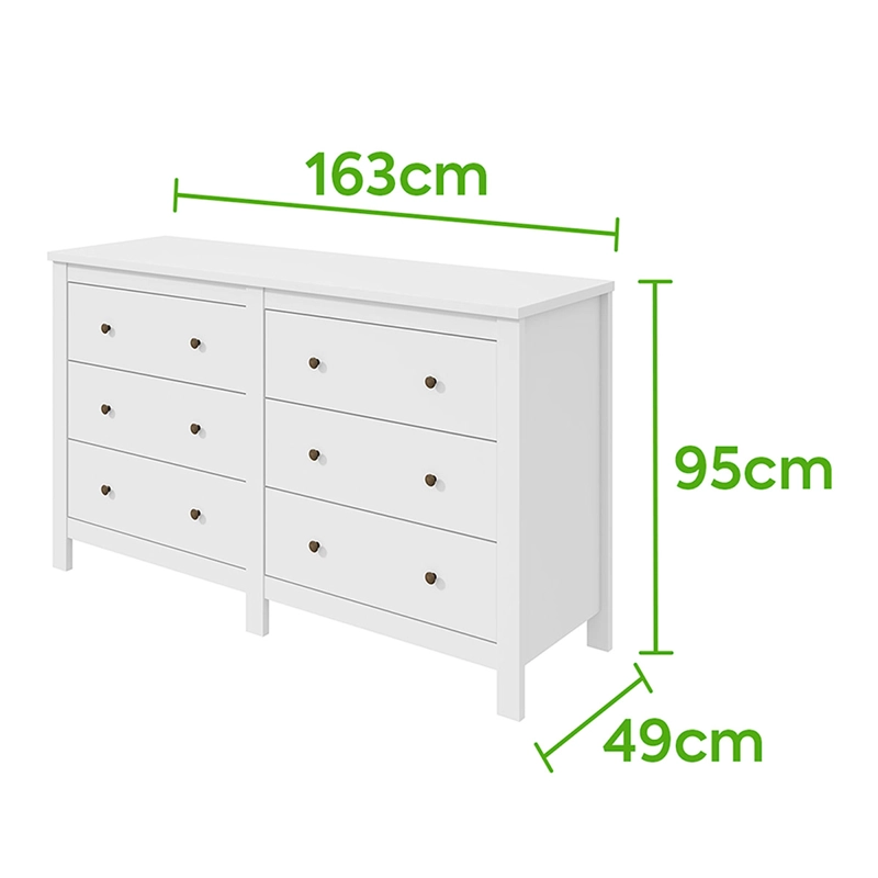 CÓMODA DI PORETTI DESIGN MAGGIORE 6 CAJONES BLANCO - 5