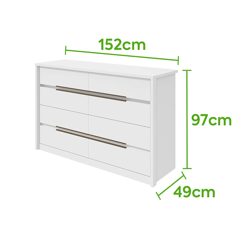 CÓMODA DI PORETTI DESIGN URBAN 8 CAJONES BLANCO - 4