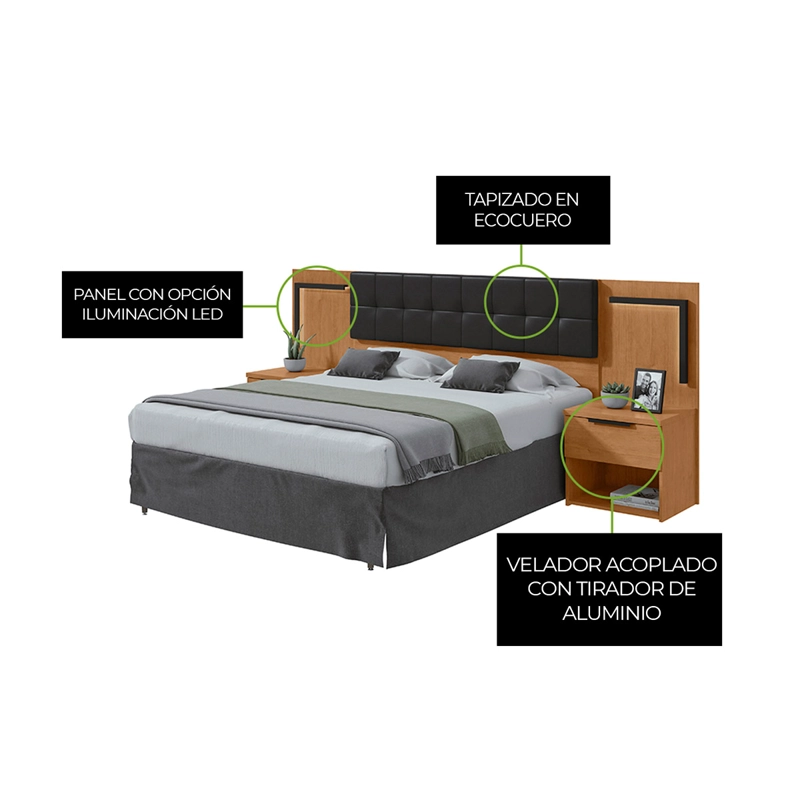RESPALDO DI PORETTI DESIGN CALITAN 2 PLAZAS NEGRO - 2