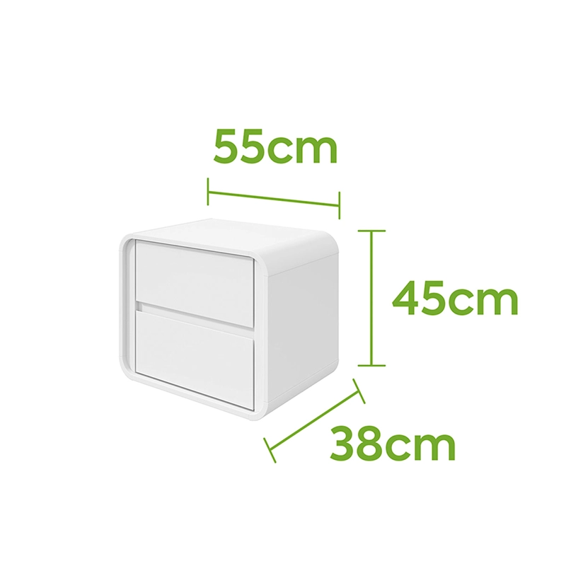 VELADOR DI PORETTI DESIGN LOOP 2 CAJONES BLANCO - 3