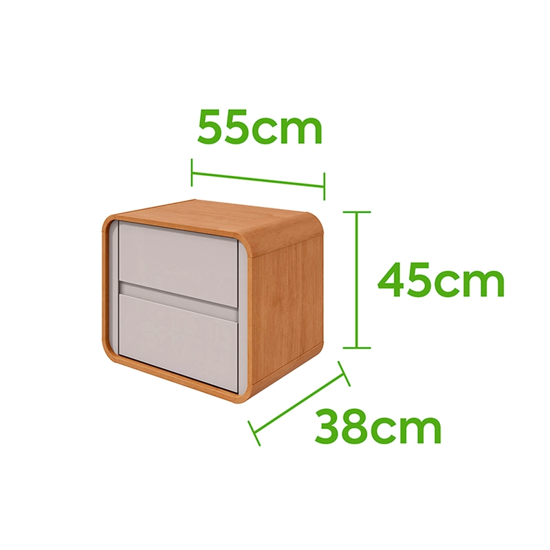 VELADOR DI PORETTI DESIGN LOOP 2 CAJONES CAFÉ/BLANCO - 3
