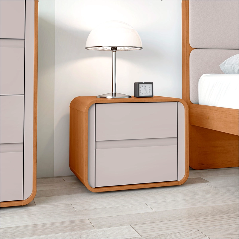 VELADOR DI PORETTI DESIGN LOOP 2 CAJONES CAFÉ/BLANCO - 4
