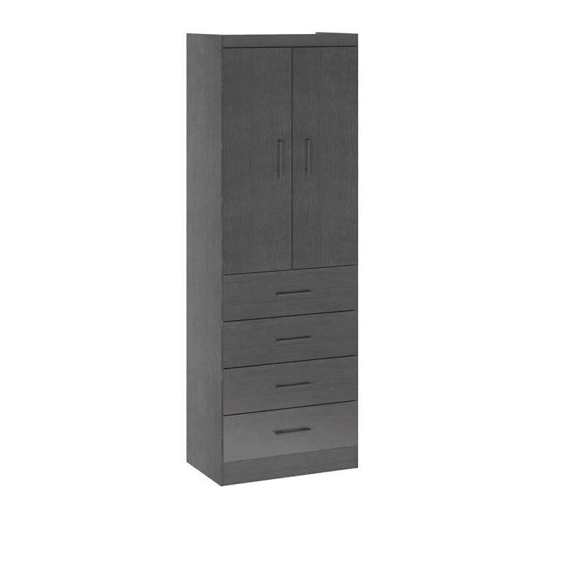CLOSET EXIT 2 PUERTAS 4 CAJONES GRAFITO - 4