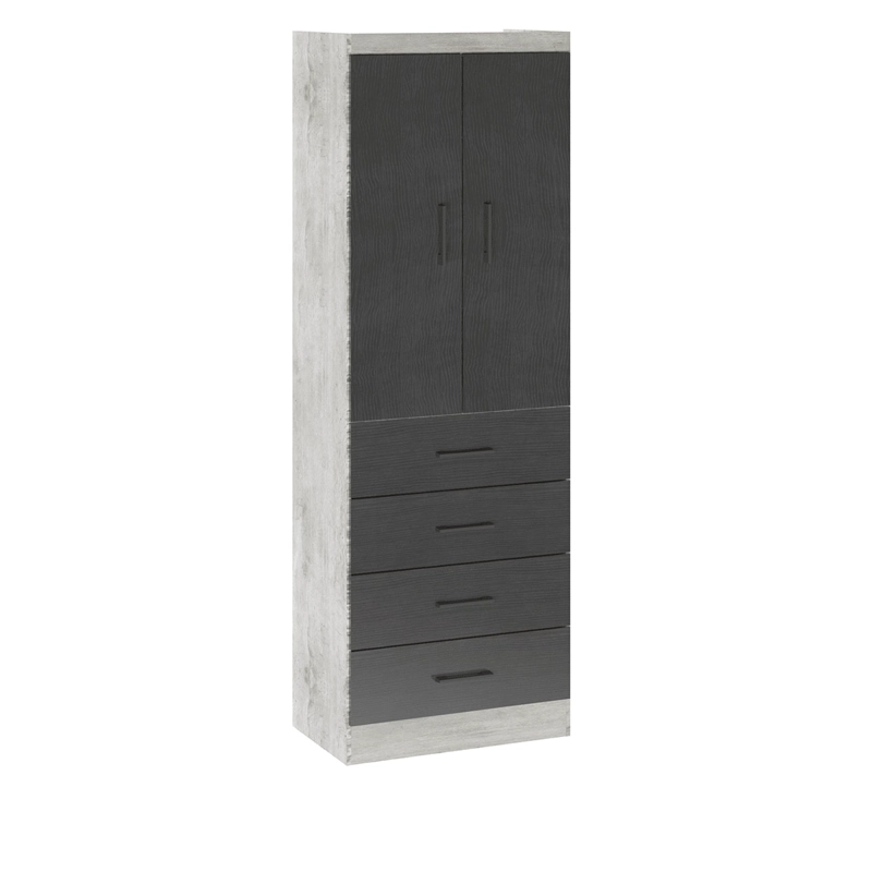 CLOSET EXIT 2 PUERTAS 4 CAJONES TECA/GRAFITO - 6