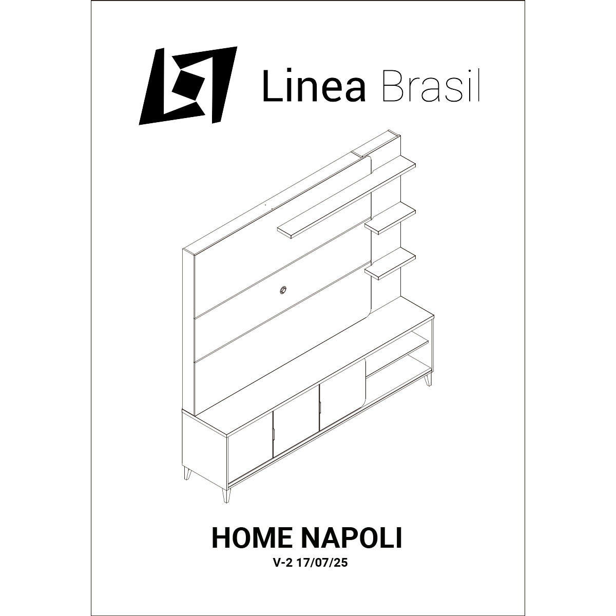CENTRO DE ENTRETENIMIENTO DI PORETTI DESIGN NAPOLI 3 PUERTAS 70" - 7