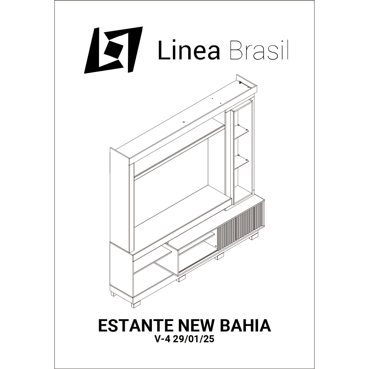 CENTRO DE ENTRETENIMIENTO DI PORETTI DESIGN NEW BAHIA 1 PUERTA 60" - 7