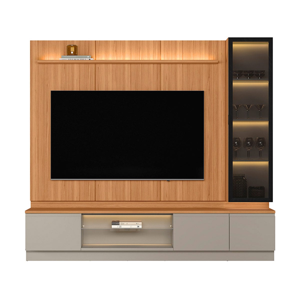 CENTRO DE ENTRETENIMIENTO DI PORETTI DESIGN MAGNUS 1 PUERTA 2 CAJONES 75" - 2