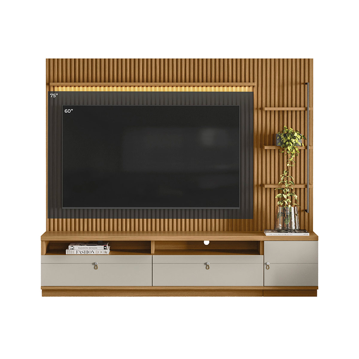 CENTRO DE ENTRETENIMIENTO DI PORETTI DESIGN OURO 1 PUERTA 2 CAJONES 75" - 4