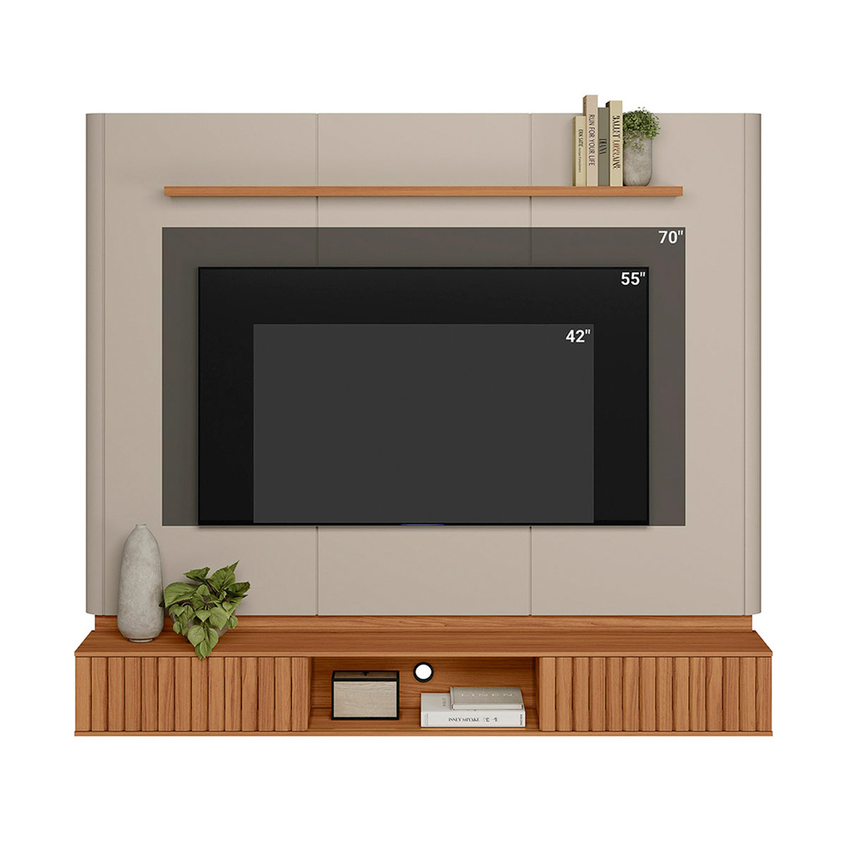 CENTRO DE ENTRETENIMIENTO DI PORETTI DESIGN AMARANTE 2 PUERTAS 70" - 3